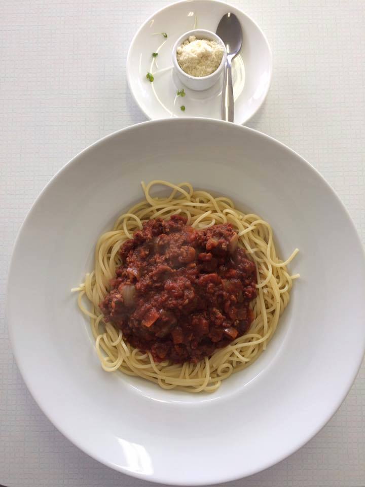 Shirley's Cafe home-made spaghetti bolognaise